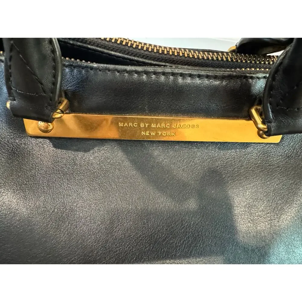 Marc by Marc Jacobs Goodbye Columbus Black Leather Satchel